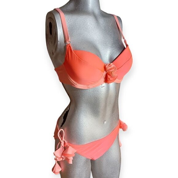 La Vie En Rose Aqua Bikini Swim Set Medium/Large - Picture 9 of 9
